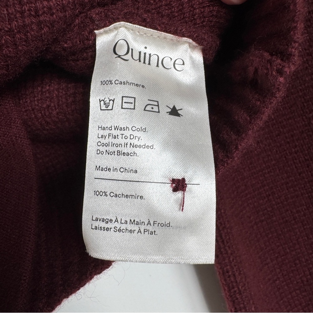 NWT! | QUINCE Mongolian Cashmere Structured Cardigan Sweater | Rich Burgundy | S - Picture 11 of 14